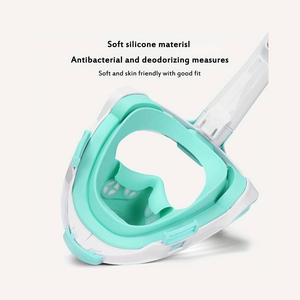 Snorkelmaske for barn og voksne med snorkel og 180-graders synlighet | Skanto