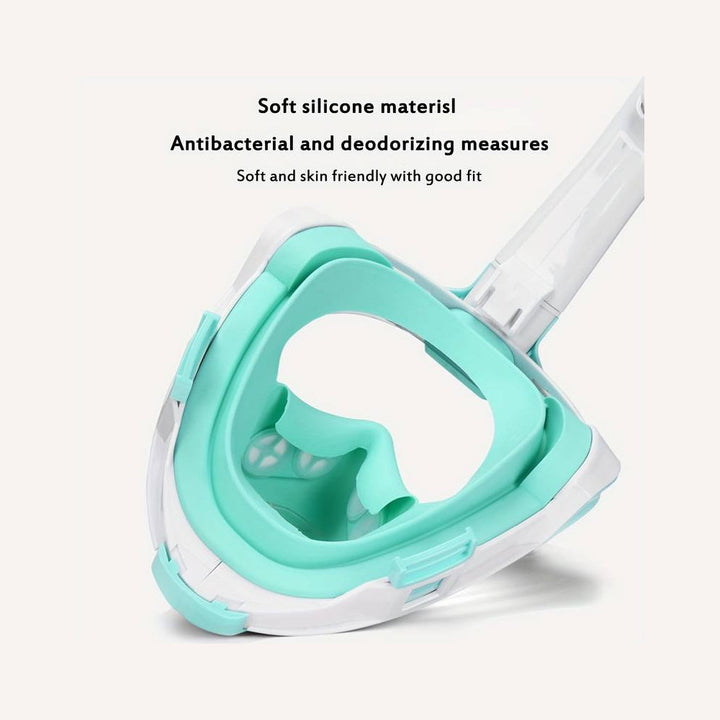 Snorkelmaske for barn og voksne med snorkel og 180-graders synlighet | Skanto