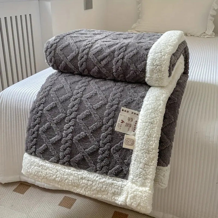 Skanto | SHERPLY – Vendbar Sherpa Fleece Teppes for Året Rundt Komfort