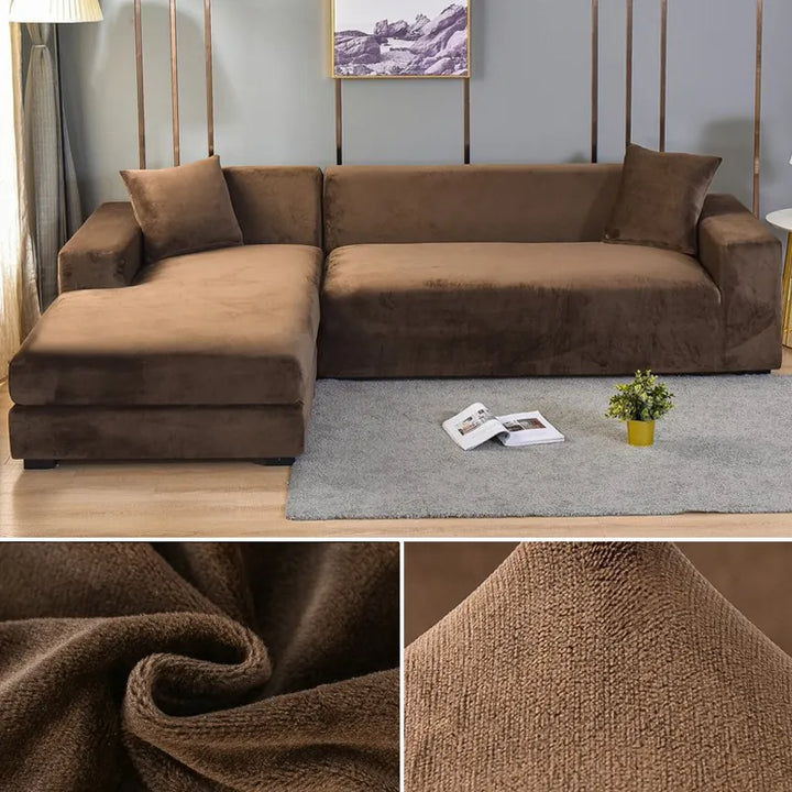 Skanto | Sofa Deksel Fløyel Stretch Vaskbar Beskytter