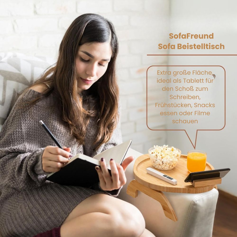 SofaNest Armlekkebord Tre Sofa Sidebord Med Telefonholder | Skanto