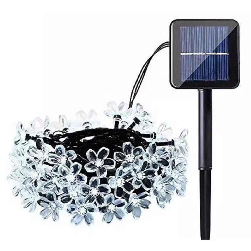 Skanto | Solar Cherry Blossom String Lights – Vanntette eventyrbelysning for hager, bryllup, fester og julepynt