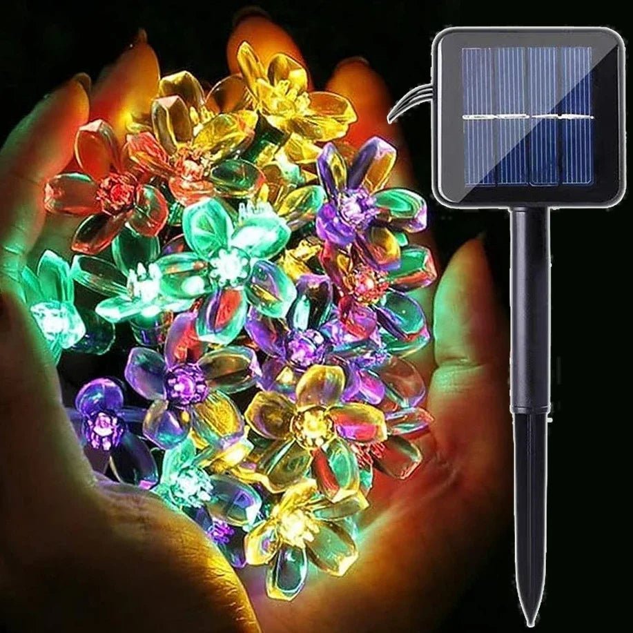 Skanto | Solar Cherry Blossom String Lights – Vanntette eventyrbelysning for hager, bryllup, fester og julepynt