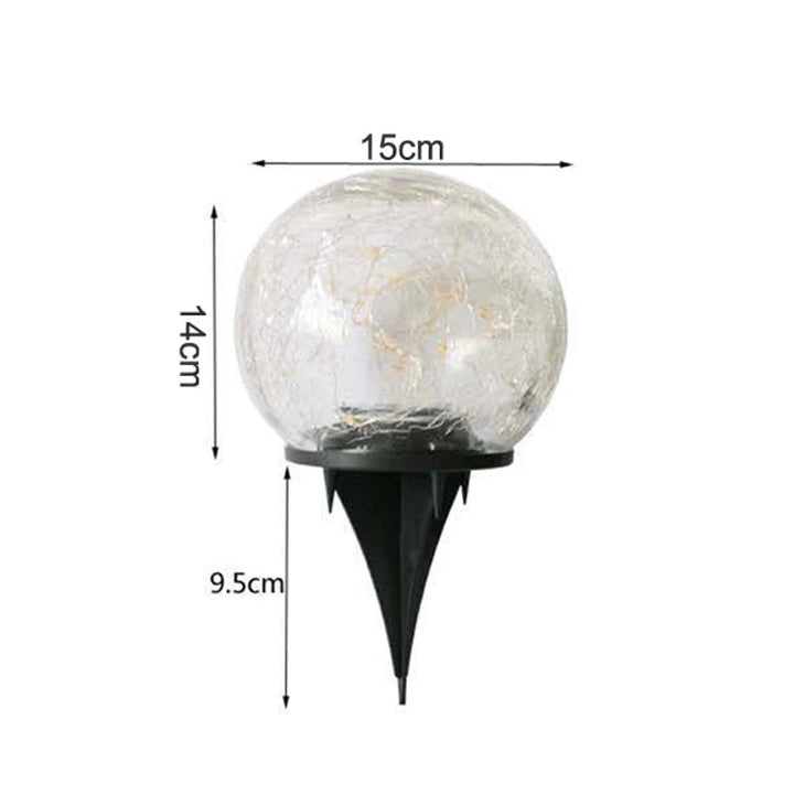 Solar Sprukket Glass Globus Skanto