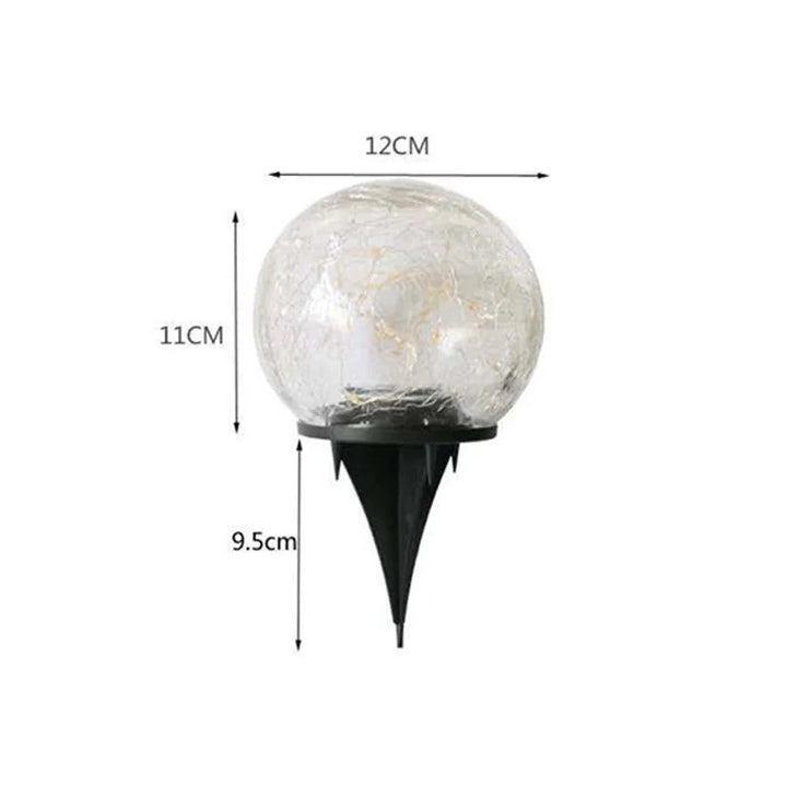 Solar Sprukket Glass Globus Skanto