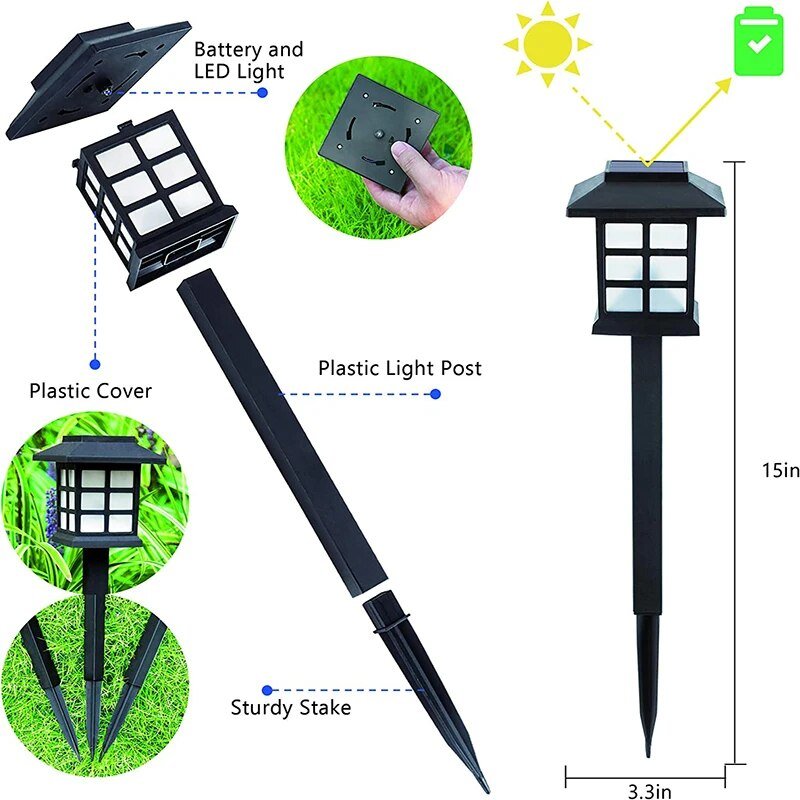 Solcelle LED Sti Lanterns Skanto