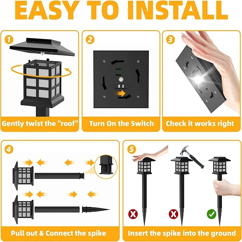 Solcelle LED Sti Lanterns Skanto