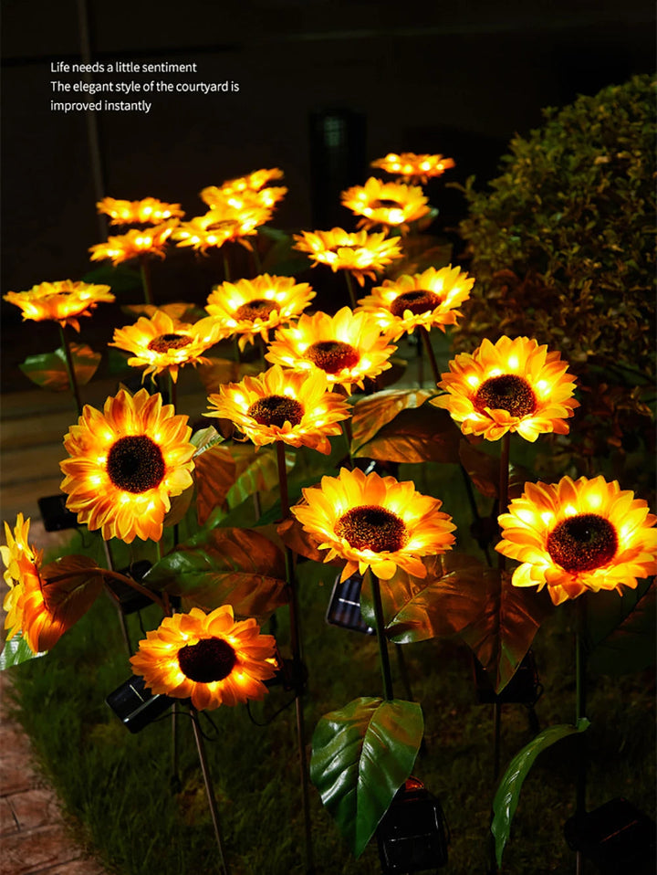 Skanto | SolarBloom Vanntett Sol - Drevet Solsikke Lampe
