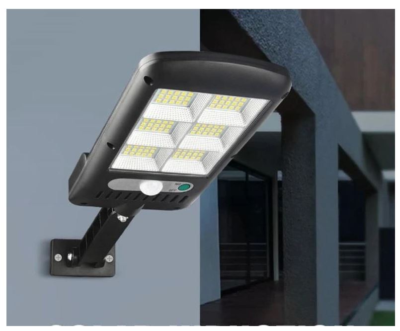 SolarBright Gartenleuchte med Bewegungsmelder – Kabellose IP65 LED-Außenleuchte med Fernbedienung og 6000K kalt lys