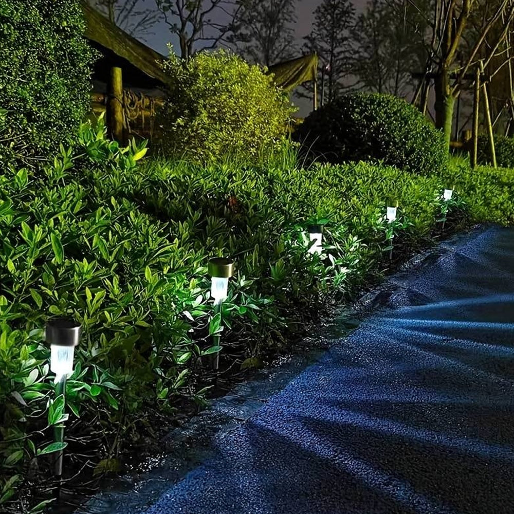 LED solcellelamper på pigger - Svart 10 stk. | Skanto