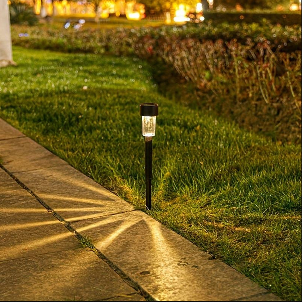 LED solcellelamper på pigger - Svart 10 stk. | Skanto