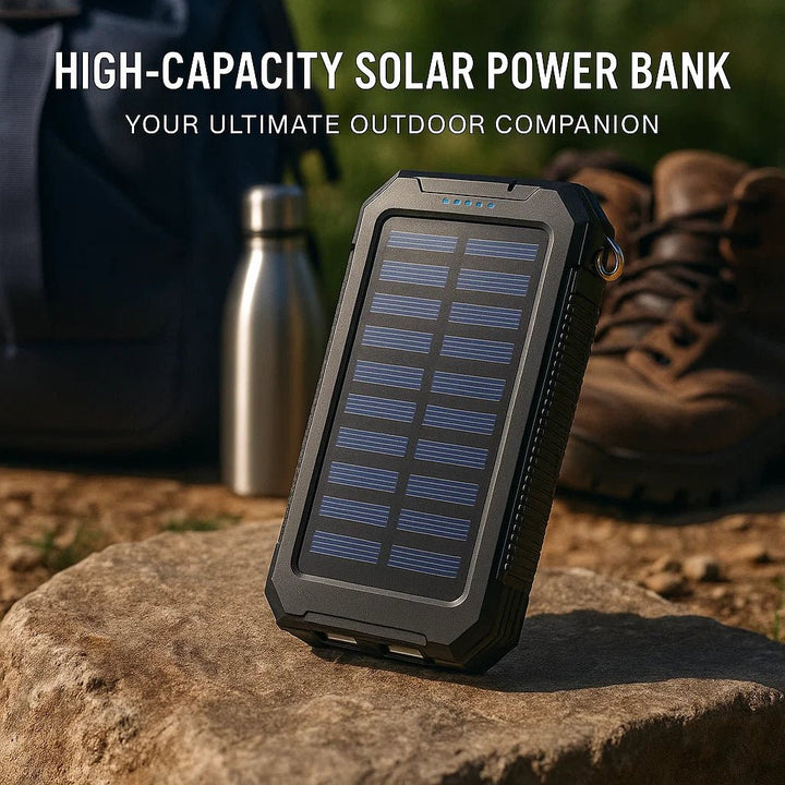 Skanto | SOLARVAULT – Vanntett solenergi bank med 500000mAh for utendørs eventyr