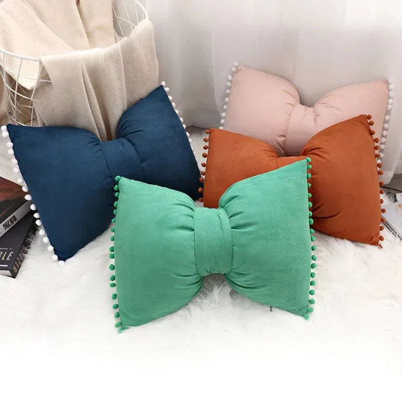 Solid Candy Colour Tasseled Cushion Cover Velvet 50x30cm | Skanto