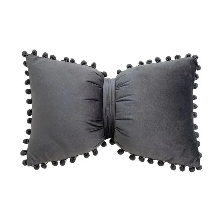 Solid Candy Colour Tasseled Cushion Cover Velvet 50x30cm | Skanto