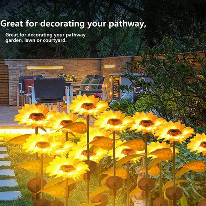 Solar-Solblomst-Hage-Lampe 80 cm | Skanto