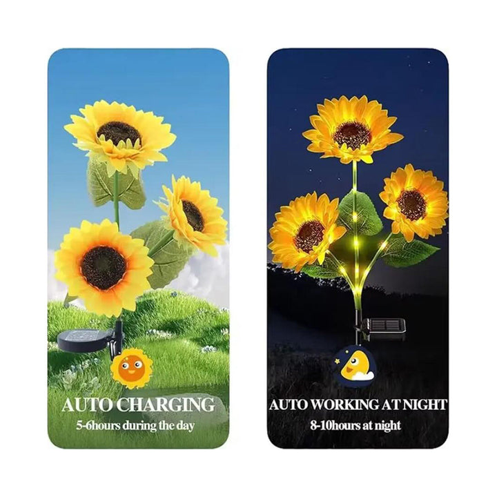 Solar-Solblomst-Hage-Lampe 80 cm | Skanto
