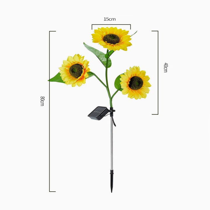 Solar-Solblomst-Hage-Lampe 80 cm | Skanto
