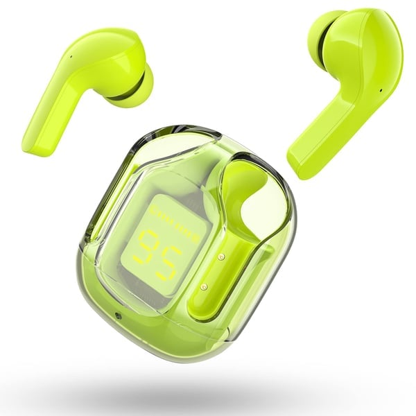 Skanto | SONICPULSE – Trådløse Bluetooth ørepropper med LED-skjerm og dyp basslyd