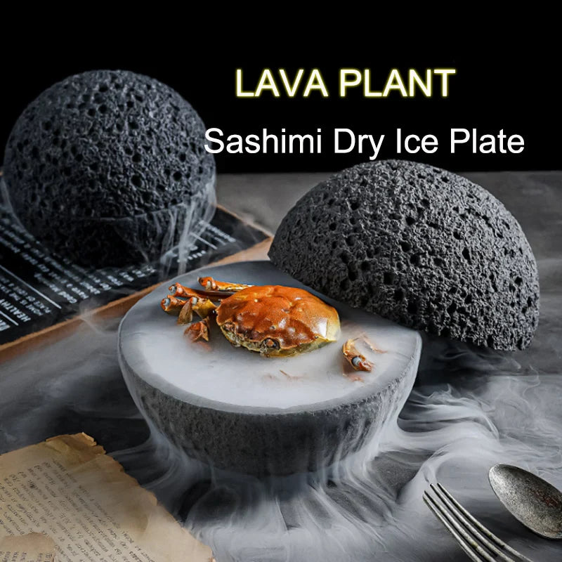 Spesiell Lava Stein Planet Sashimi Sjømat Tørris Serveringsfat | Skanto