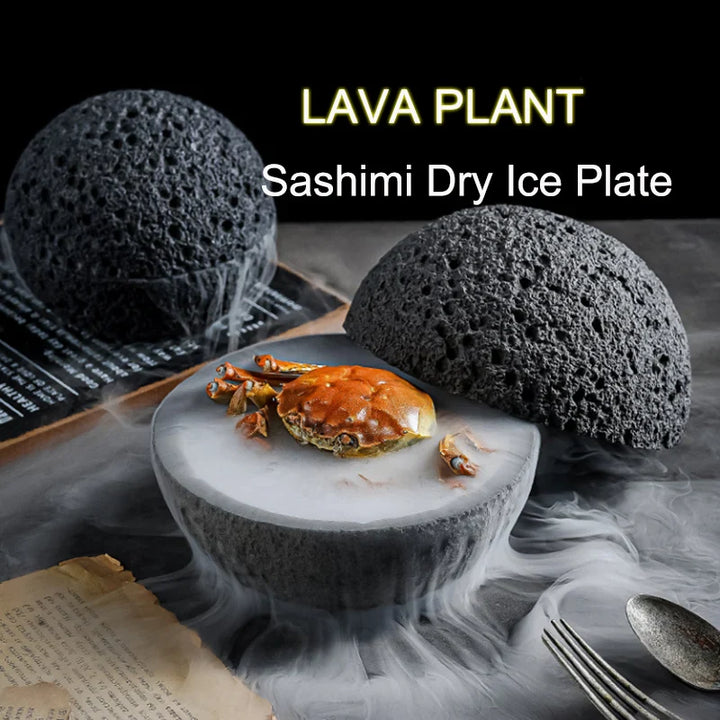 Spesiell Lava Stein Planet Sashimi Sjømat Tørris Serveringsfat | Skanto