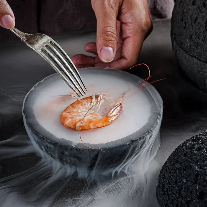Spesiell Lava Stein Planet Sashimi Sjømat Tørris Serveringsfat | Skanto