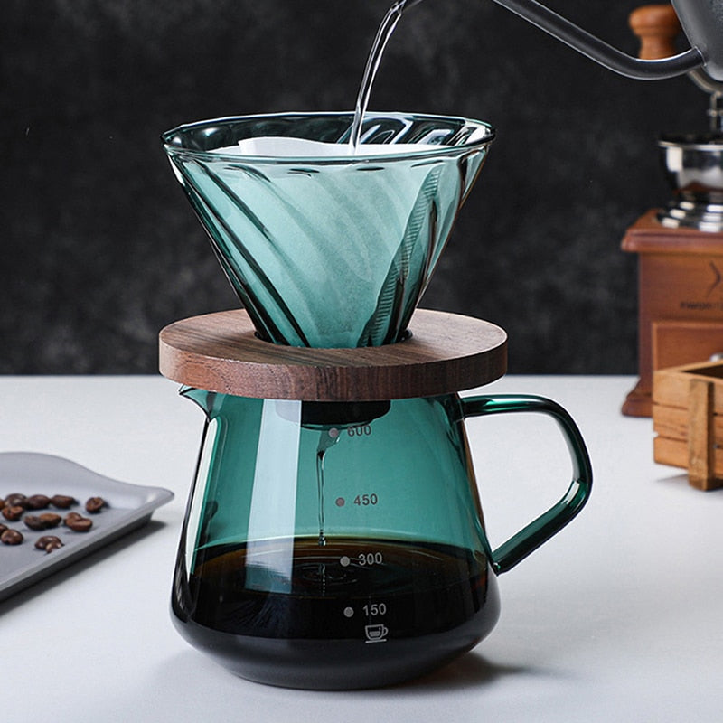 Specialized Coffeeware Kit Pour Over Coffee Glass Sharing Pot | Skanto