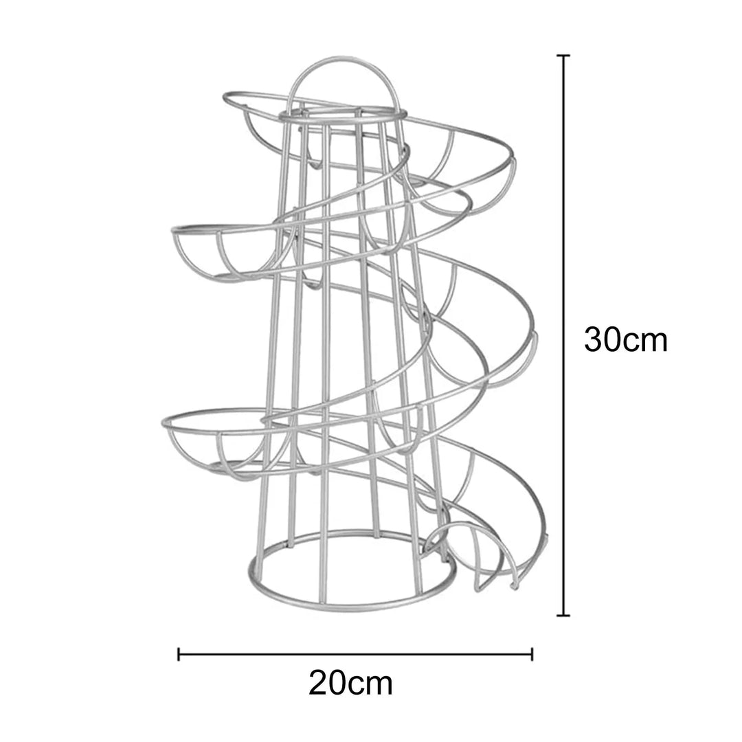 Spiral Egg Rack Egg Stand Multi-funksjonell Metall Spiral Egg Kurv | Skanto