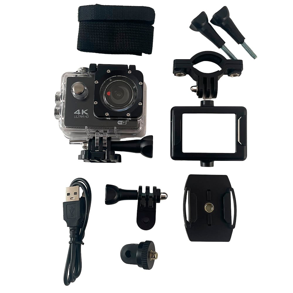 Actionkamera med vanntett etui - 4K - 16.0 Mega Pixel | Skanto