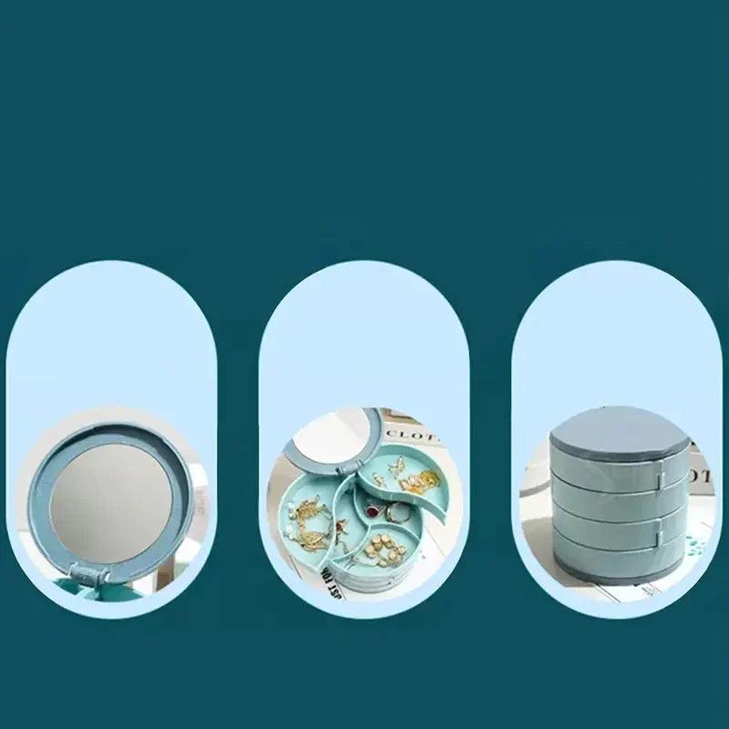 Skanto | Perfekt Gave-4 Lag Roterbar Smykkeoppbevaringsboks