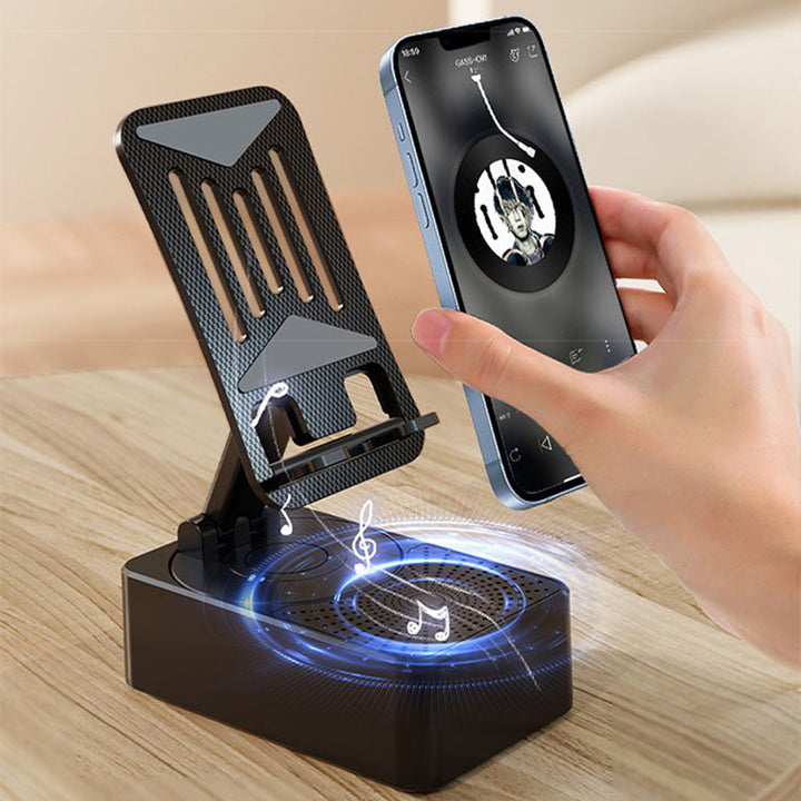 Skanto | 3 i 1 - trådløs Bluetooth-høyttaler, ladestasjon, telefonstativ