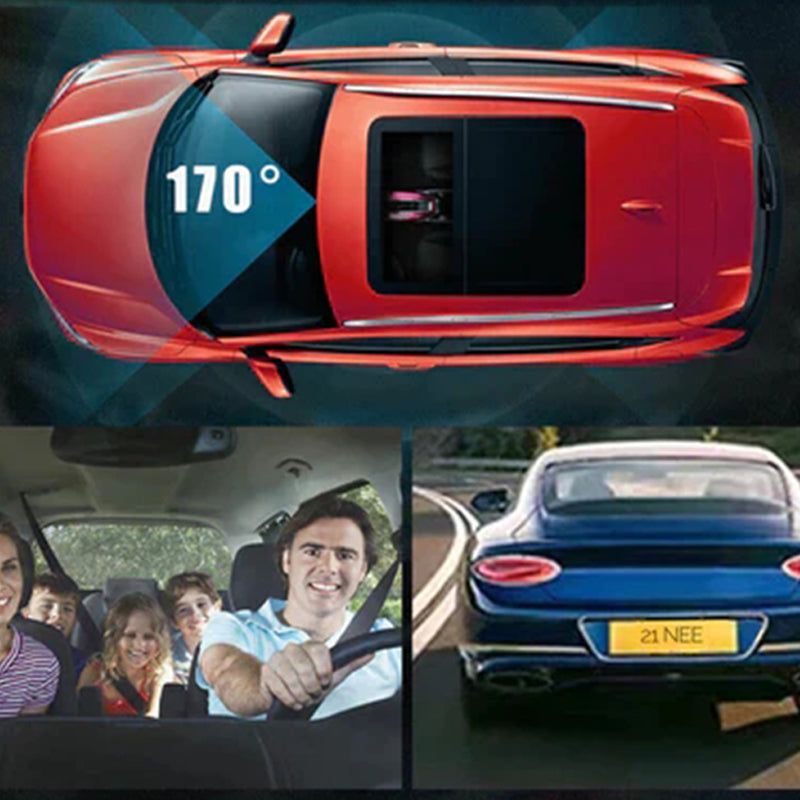 Skanto | 🚗📹Bilkamera med 170° vidvinkel og 1080p dobbeltobjektiv