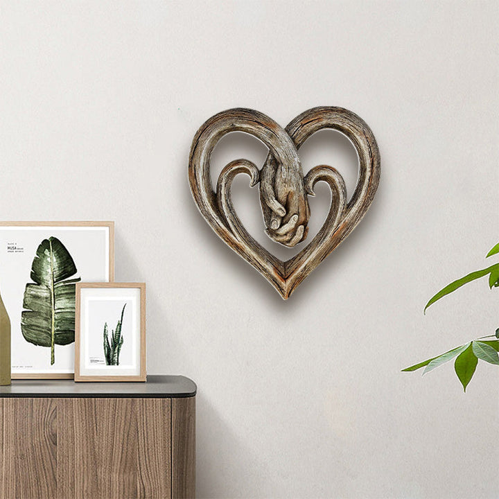 Skanto | Harpiks Vinsnie Hjerteformet Håndtrykk Ornament