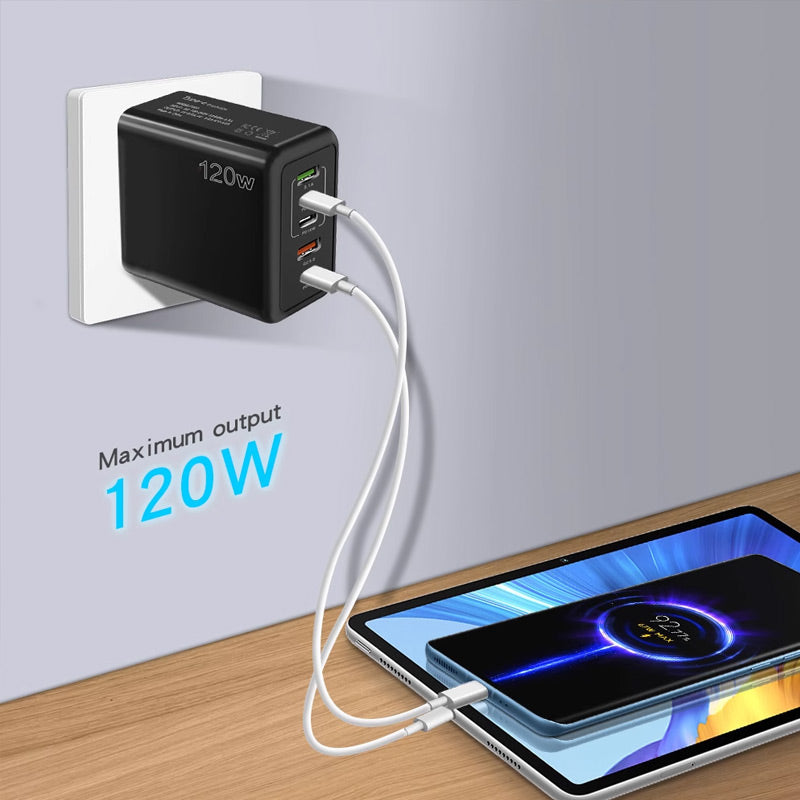 Skanto | 120W Hurtiglader med 5 porter⚡