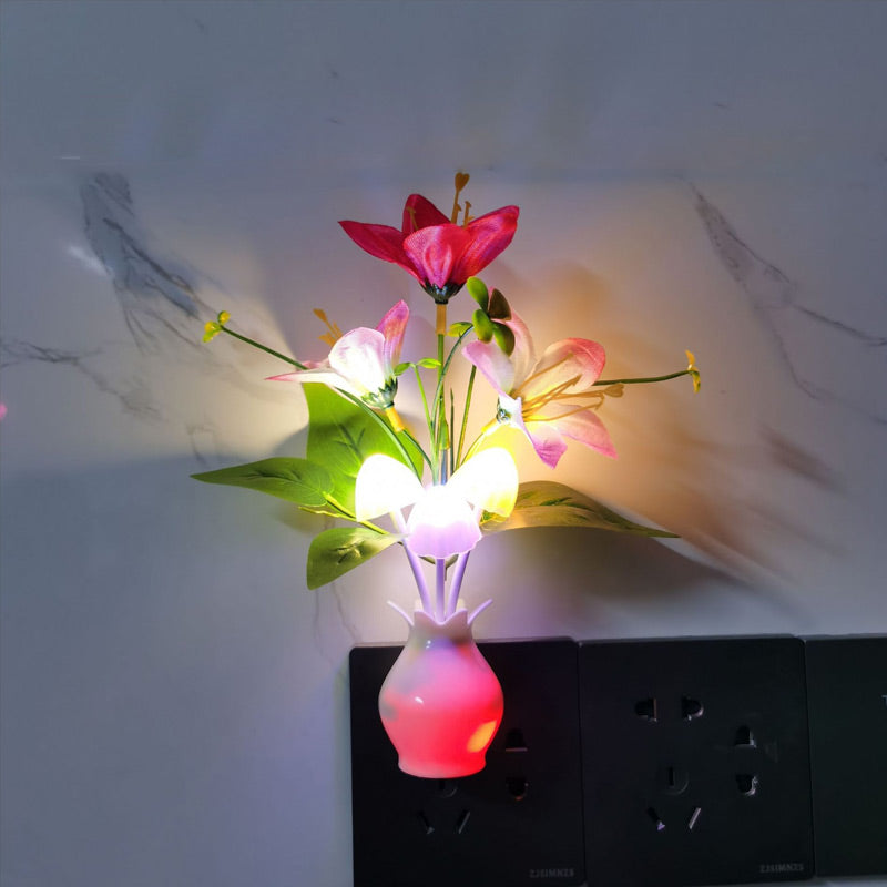 Skanto | LED-nattlampe i form av simulerte blomster med intelligent styring for soverommet