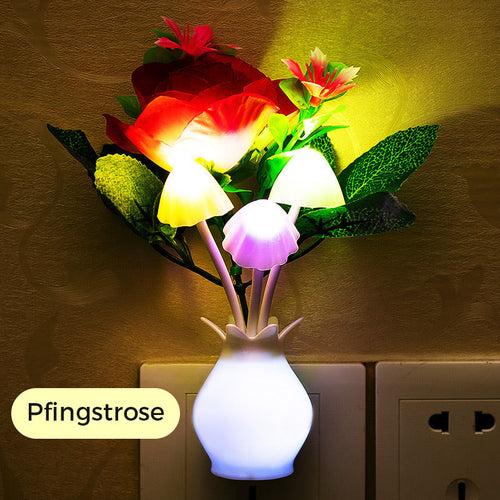 Skanto | LED-nattlampe i form av simulerte blomster med intelligent styring for soverommet