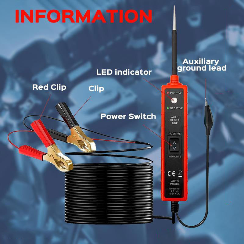 Skanto | 6-24 V DC-kretsTester for bilens elektriske system
