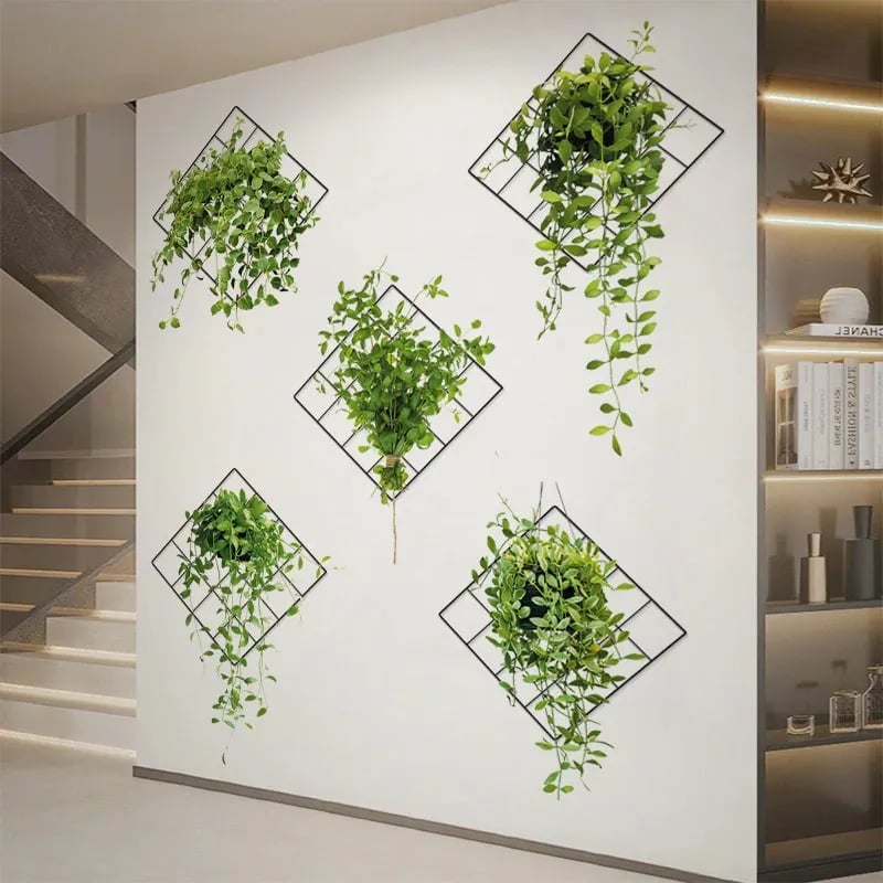 Skanto | 🌵3D-veggklistremerke med grønn plante