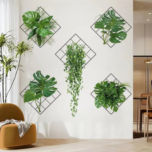 Skanto | 🌵3D-veggklistremerke med grønn plante