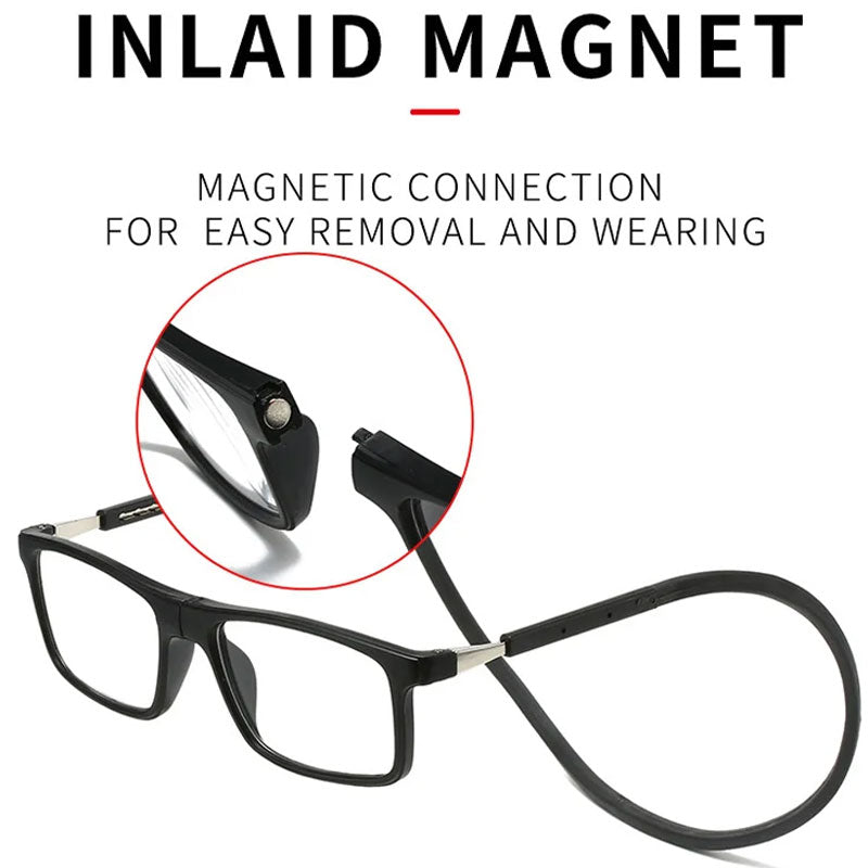 Magnetiske nakkestyrte anti-tapping lesebriller