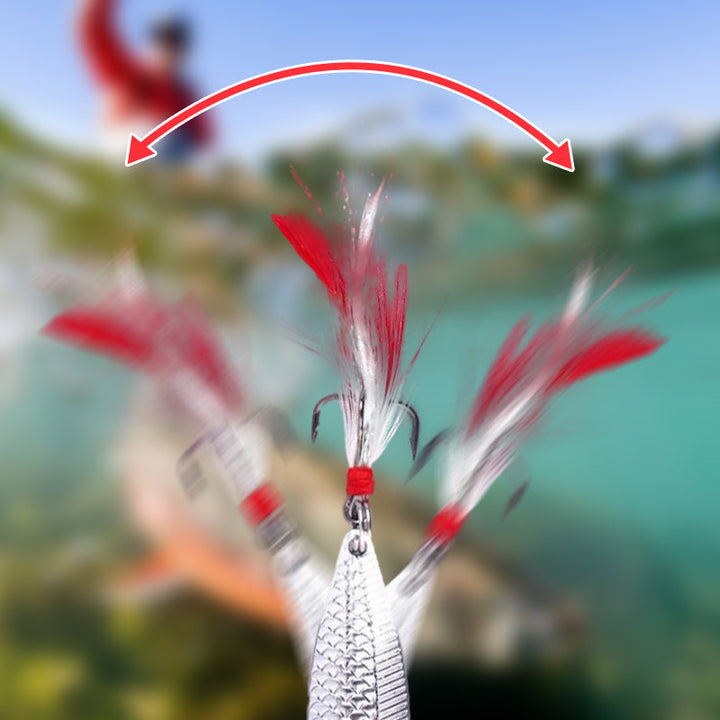 Skanto | Realistisk 3D flytende fiskebait sett med 3 krokker