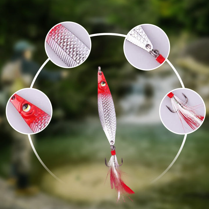Skanto | Realistisk 3D flytende fiskebait sett med 3 krokker