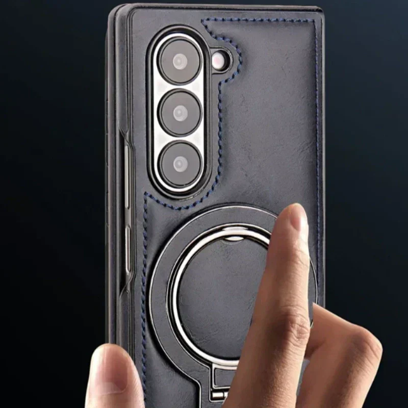 Skanto | Premium PU lær magnetisk deksel med stativ for Samsung Fold 3/4/5/6