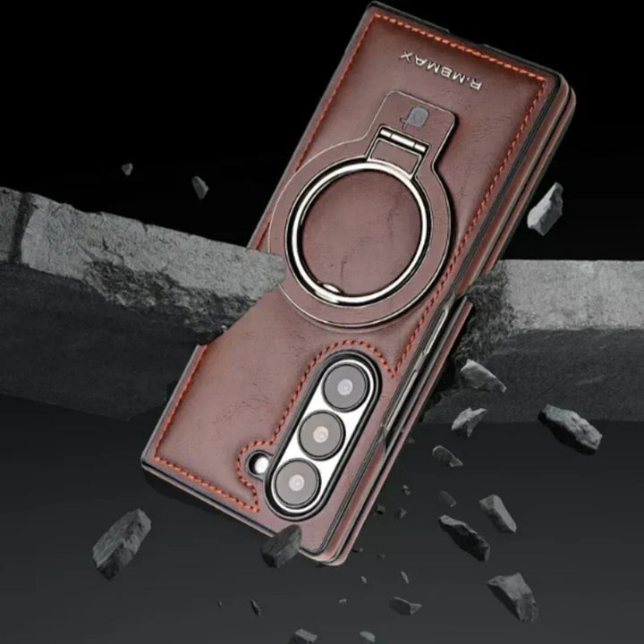 Skanto | Premium PU lær magnetisk deksel med stativ for Samsung Fold 3/4/5/6