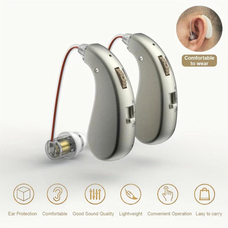Skanto | USB oppladbare Bluetooth høreapparat hodetelefoner for eldre