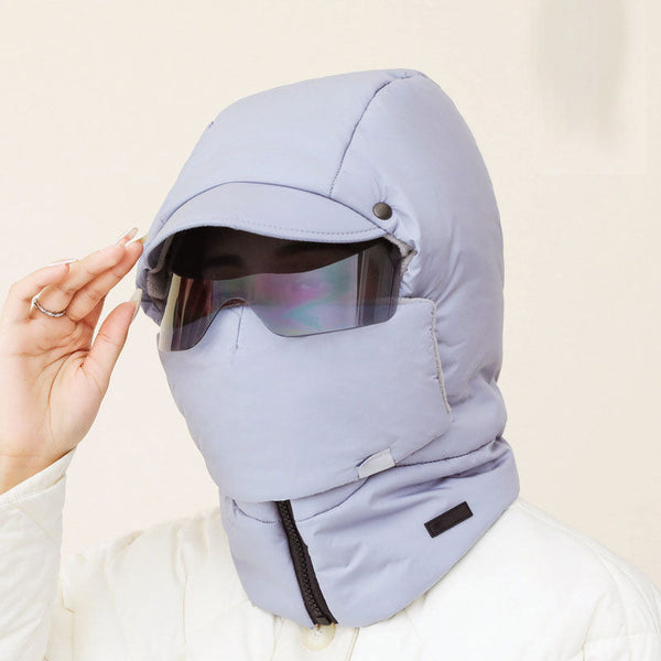 Vindbeskyttende ridemaske med briller | Skanto