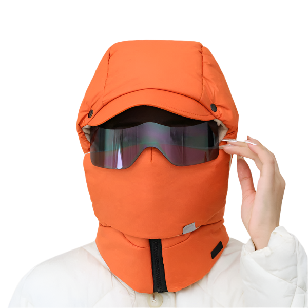 Vindbeskyttende ridemaske med briller | Skanto