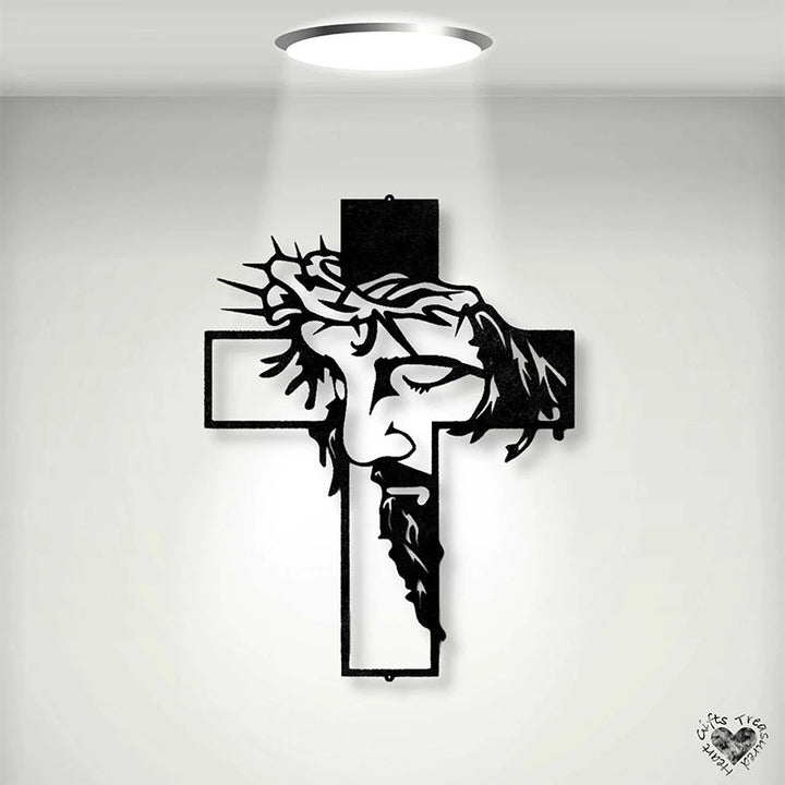 Skanto | Jesus Kors Metallspeil Kristus Veggdekorasjon