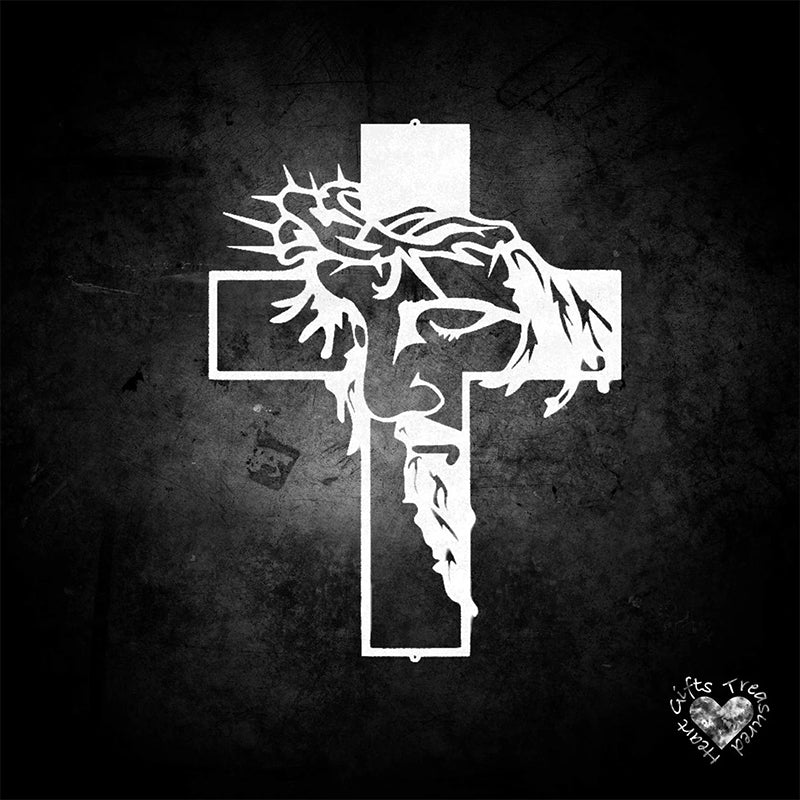 Skanto | Jesus Kors Metallspeil Kristus Veggdekorasjon