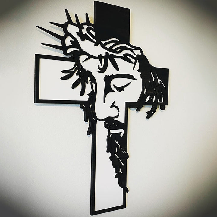 Skanto | Jesus Kors Metallspeil Kristus Veggdekorasjon