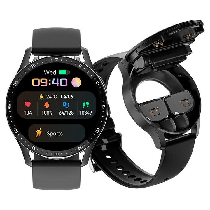 2-i-1 Smartklokke med integrerte hodetelefoner | Skanto